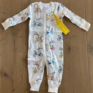 Hanna Andersson Sleeper 3-6 Months Bunny Rabbit PJ